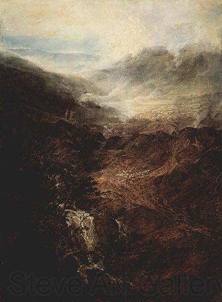 Joseph Mallord William Turner Morgen in den Corniston Fells, Cumberland Norge oil painting art